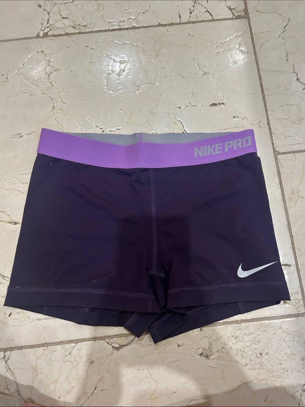Nike Purple and Lavender Compression Workout Shorts
